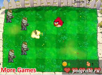 Скриншот игры Злые птицы против зомби Картинка к игре Злые птицы против зомби